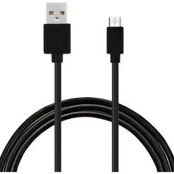Câble micro USB vers USB noir 2M