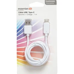 Câble USB C vers USB blanc 1m
