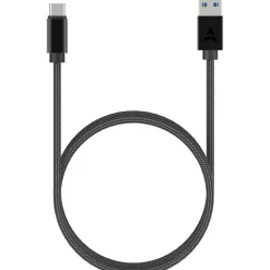 Câble USB C vers USB noir 2m tressé