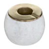 Cendrier Rond en Marbre Edi 12cm Blanc