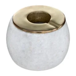 Cendrier Rond en Marbre Edi 12cm Blanc