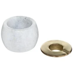 Cendrier Rond en Marbre Edi 12cm Blanc