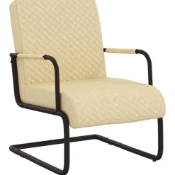 Chaise cantilever Creme Similicuir
