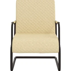 Chaise cantilever Creme Similicuir