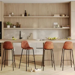 Chaise de bar Henrik en cuir synthétique (lot de 2)