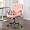Chaise de bureau pivotante Rose Similicuir