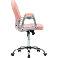 Chaise de bureau pivotante Rose Similicuir