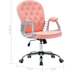 Chaise de bureau pivotante Rose Similicuir