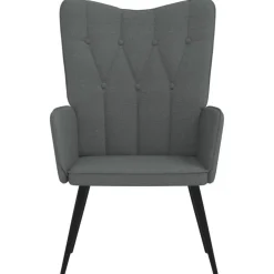 Chaise de relaxation Gris fonce Tissu