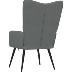 Chaise de relaxation Gris fonce Tissu