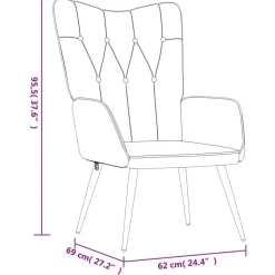 Chaise de relaxation Gris fonce Tissu