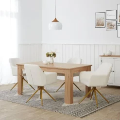 Chaise de salle à manger lot 4 chaises blanc