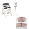 Chaise haute Beta+B Blanc + Coussin chaise haute en bois Highchair Pad Select Minnie Mouse Rose