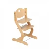 Chaise haute pour enfant en hêtre massif naturel