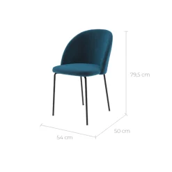 Chaise Karl en velours (lot de 2)