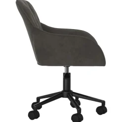 Chaise pivotante de bureau Gris fonce Velours