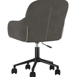 Chaise pivotante de bureau Gris fonce Velours