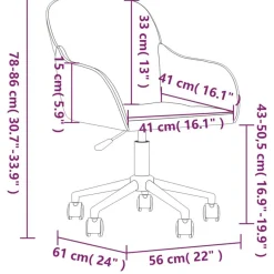 Chaise pivotante de bureau Gris fonce Velours