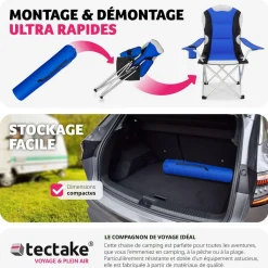 Chaise pliante avec rembourrage