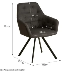 Chaise Salle à Manger Anthracite Design Moderne