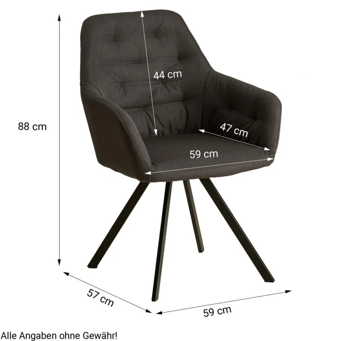 Chaise Salle à Manger Anthracite Design Moderne