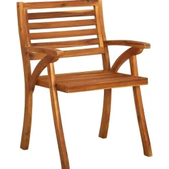 Chaises de jardin avec coussins lot de 8 Bois d'acacia solide