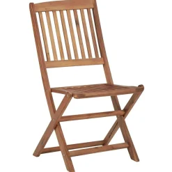 Chaises pliables de jardin lot de 6 avec coussins Bois d'acacia
