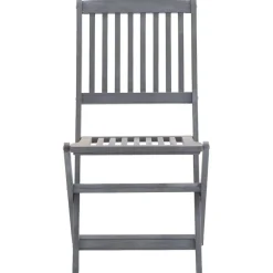 Chaises pliables d'exterieur lot de 2 et coussins Bois d'acacia