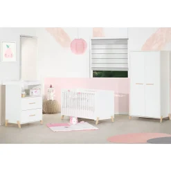 Chambre bébé complète JOY, coloris naturel
