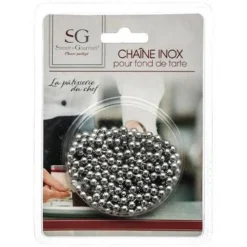 Chaîne en Inox Fond de Tarte 180cm Argent