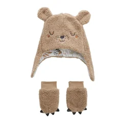 Chapka bébé en sherpa + moufles Népal