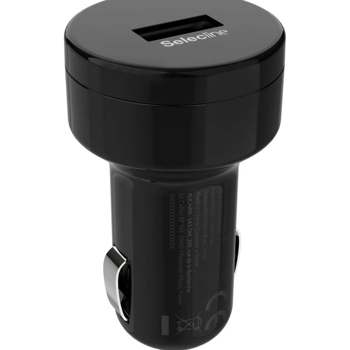 Chargeur Allume Cigare USB - Noir