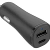 Chargeur allume-cigare USB-A + USB-C 32W