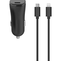 Chargeur allume-cigare USB-C 20W + Cable Lightning
