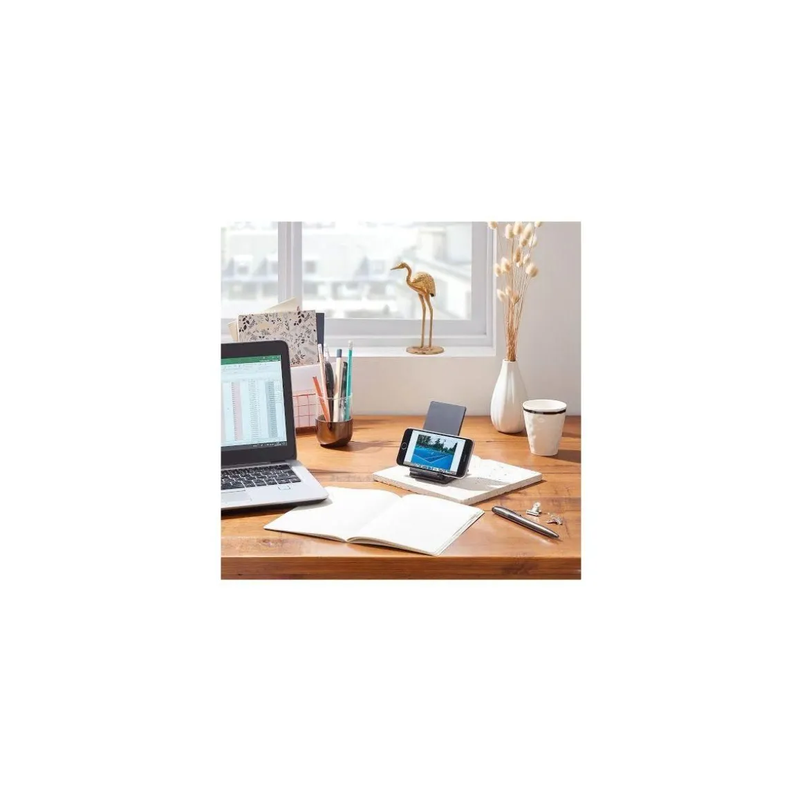 Chargeur induction sans fil Noir Stand