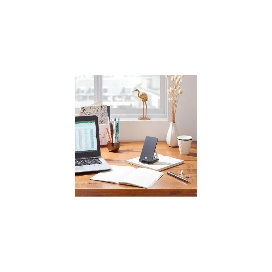 Chargeur induction sans fil Noir Stand