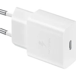 Chargeur secteur 15W USB-C + cable blanc