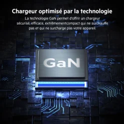 Chargeur secteur 45W USB-C pour samsung et apple Blanc