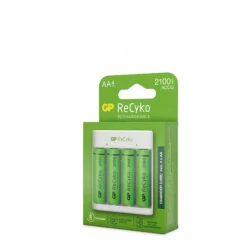 Chargeur USB E411+4Accus AA 2100 MAH - Blanc