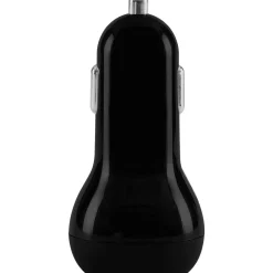 Chargeur voiture USB A/USB A 24W - Noir