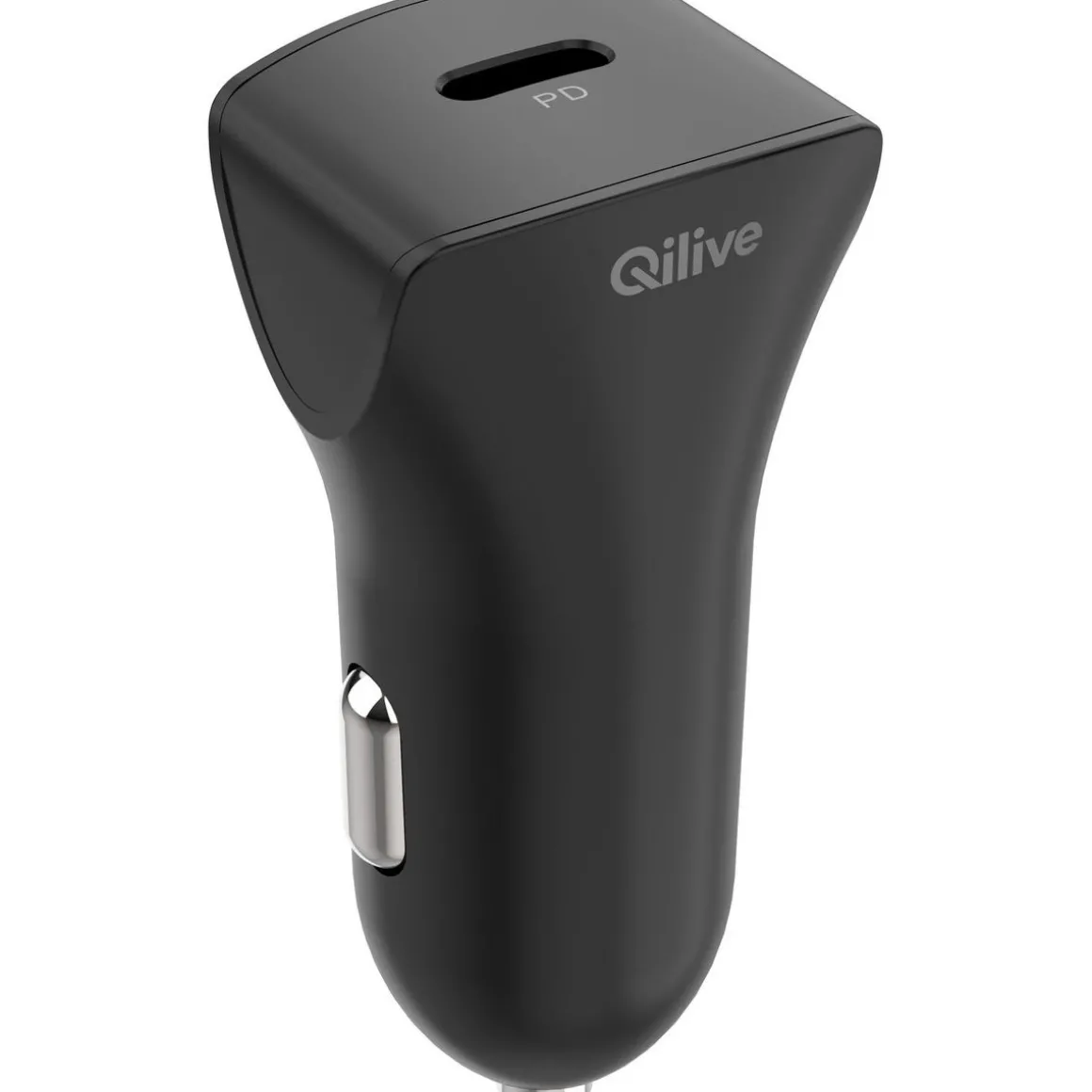 Chargeur voiture USB C+Câble Lightning - Noir