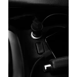 Chargeur voiture USB 12W+Câble USB A/USB C - Noir
