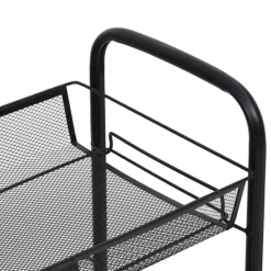 Chariot de cuisine a 5 niveaux Noir 46x26x105 cm Fer
