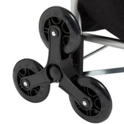 Chariot de Marché 3 Roues Pliable 100cm Noir