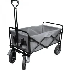 Chariot de transport, remorque de jardin pliable à roulettes - 90 Kg