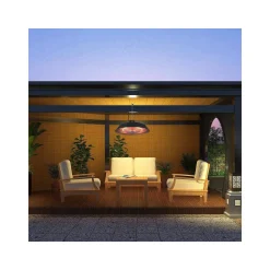 Chauffage électrique suspendu - 1500W - Noir