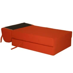 Chauffeuse convertible 1 place en tissu uni CHAPI