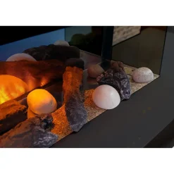 Cheminée électrique design 2000w noir - lounge noire