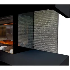 Cheminée électrique design 2000w noir - lounge noire