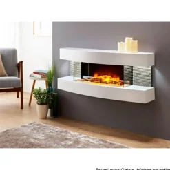 Cheminée électrique design 2000w - lounge